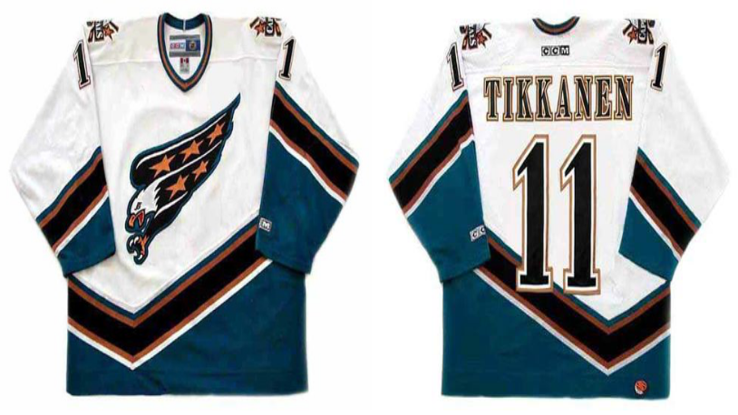 2019 Men Washington Capitals 11 Tikkanen white CCM NHL jerseys